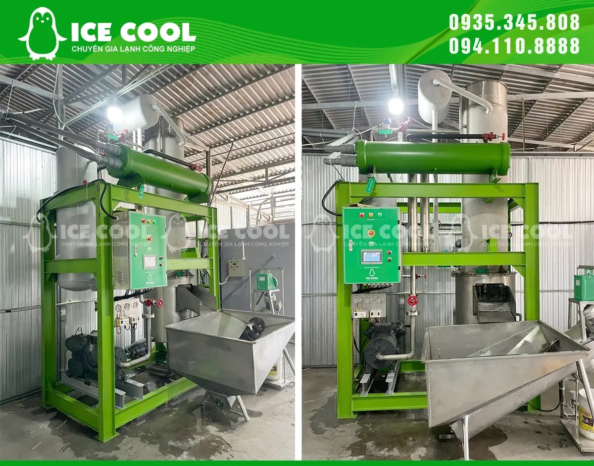 Cung cấp máy đá viên 7 tấn đến Long An – Giải pháp tối ưu cho sản xuất đá sạch công suất lớn