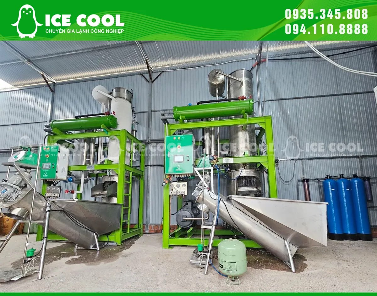 Cung cấp 2 máy đá viên công suất vừa đến Lâm Đồng - Phục vụ nhu cầu mùa nắng nóng