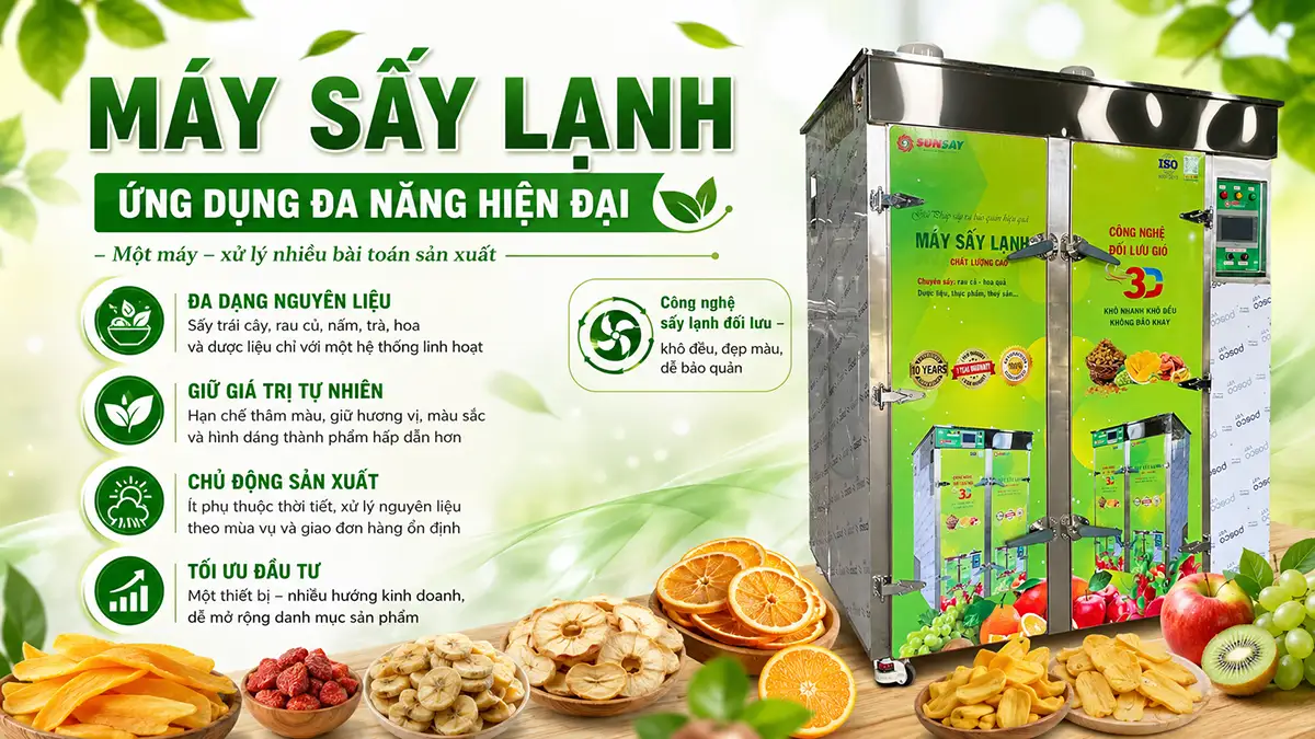 Máy sấy lạnh ứng dụng đa năng hiện đại