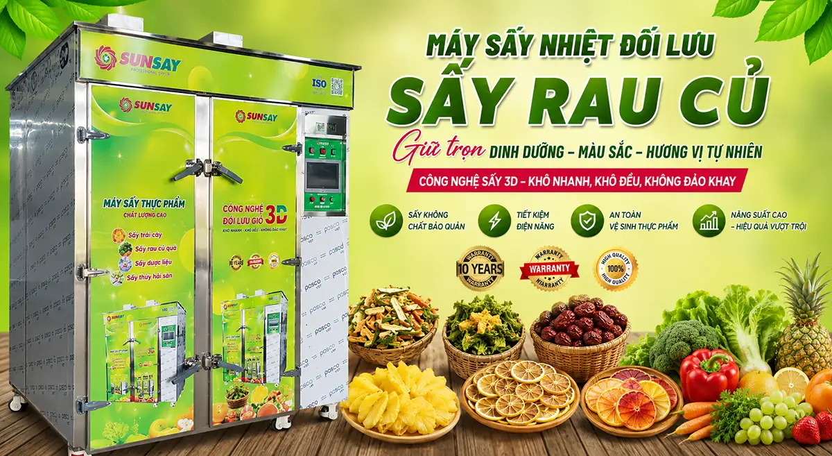 Máy sấy nhiệt đối lưu sấy rau củ
