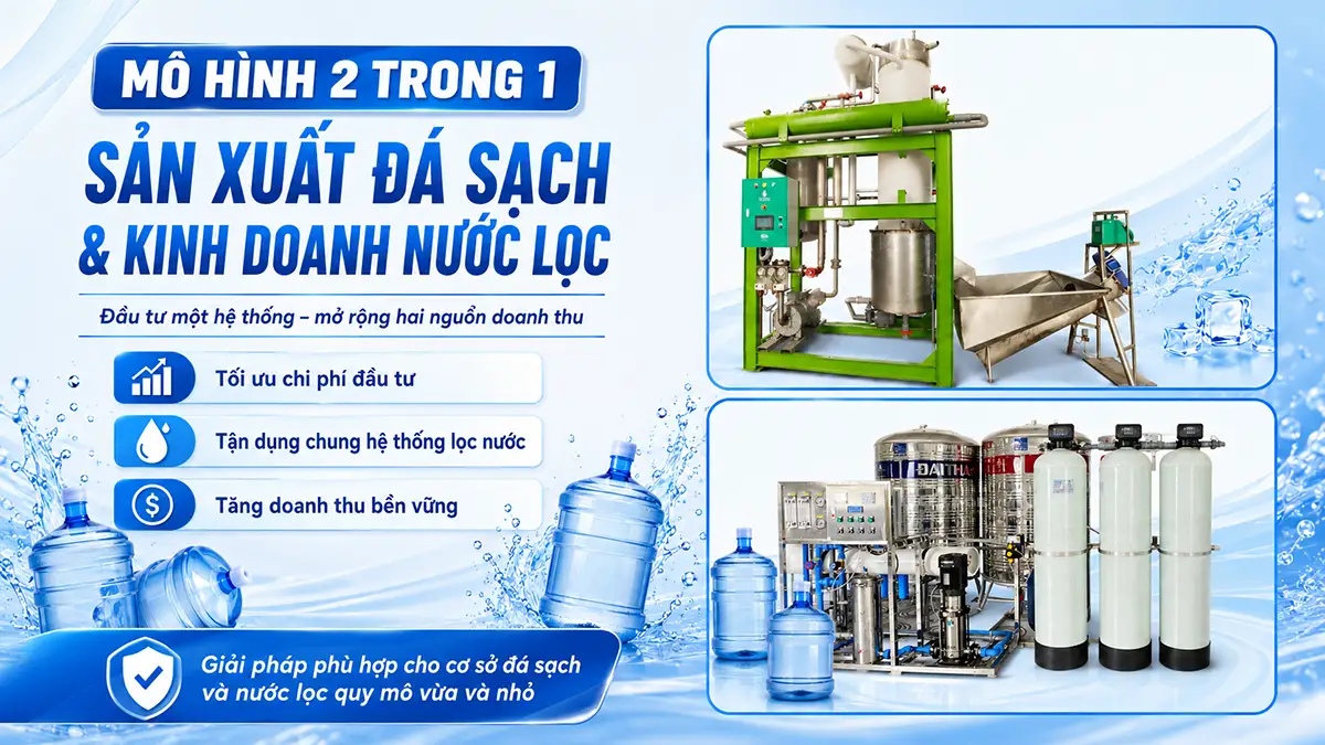 Sản xuất đá và bán nước lọc