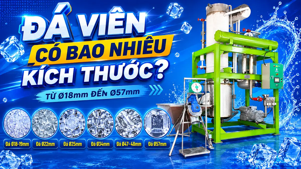 Đá viên có những kích thước nào? Cách lựa chọn phù hợp