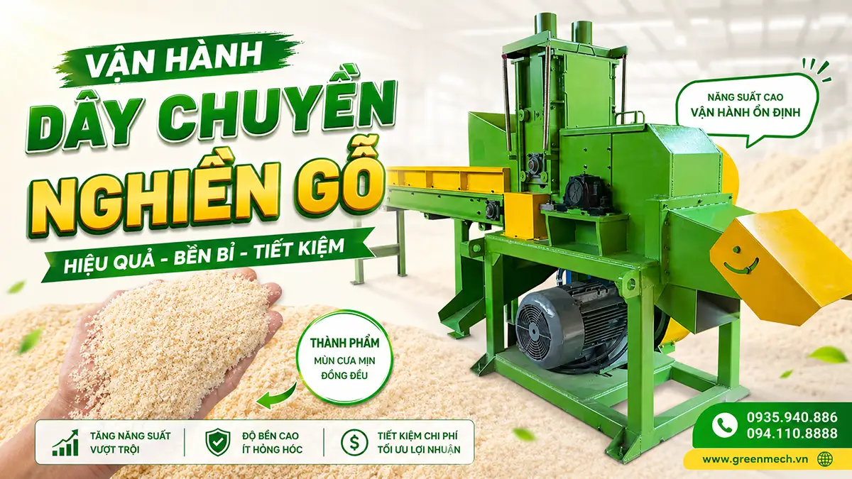 Tăng hiệu quả vận hành dây chuyền nghiền gỗ mà không cần thêm nhân công