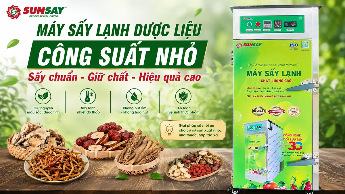 Máy sấy lạnh dược liệu công suất nhỏ – Hướng đi cho sản xuất chuyên nghiệp