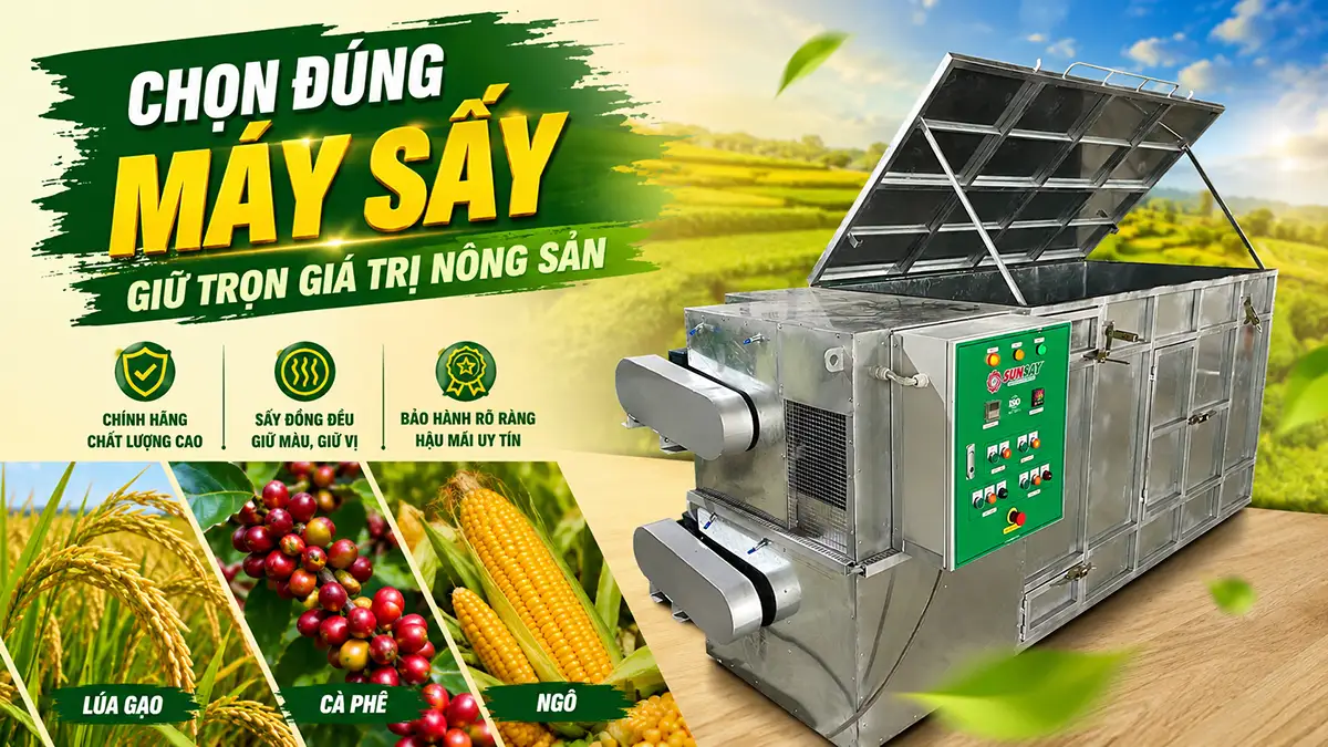 Máy sấy nông sản chính hãng uy tín cho hộ kinh doanh và doanh nghiệp