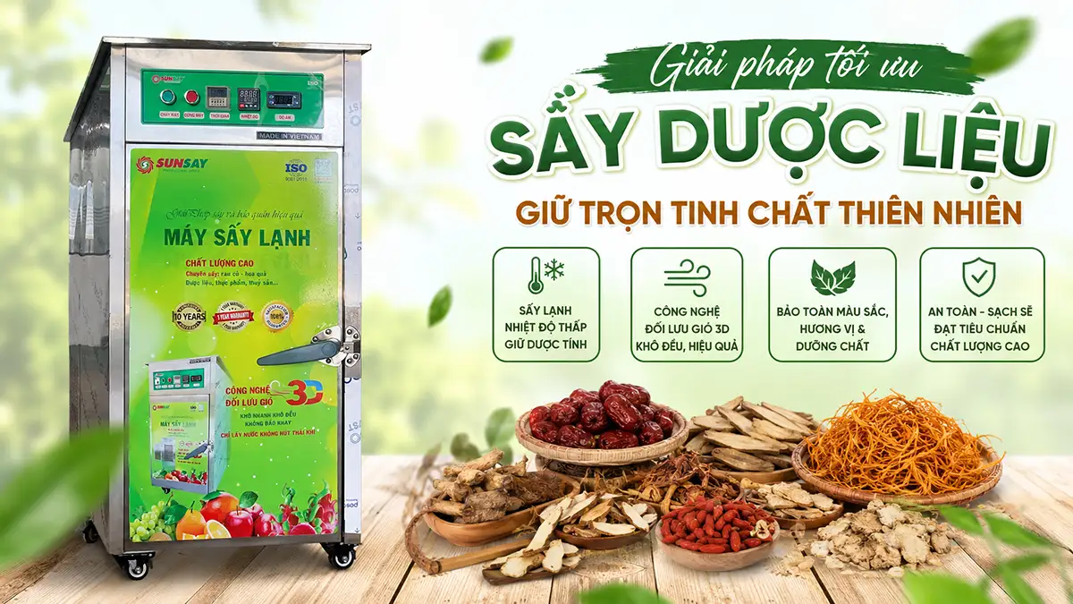 Máy sấy lạnh SUNSAY có phù hợp để sấy dược liệu không?