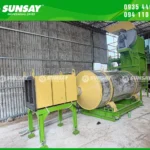 Cung cấp máy sấy thùng quay theo mẻ cho cơ sở sản xuất bột trầm Bình Thuận Máy sấy thùng quay theo mẻ 300kg được cung cấp đến Bình Thuận