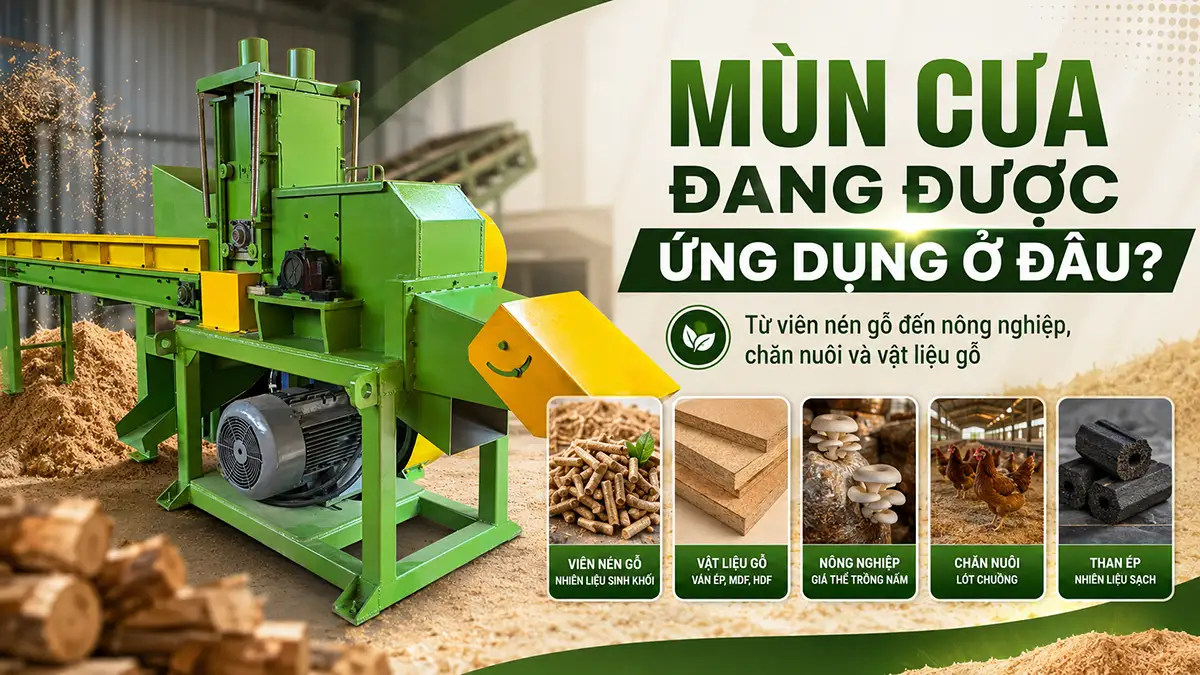 Mùn cưa đang được sử dụng trong những ngành nào?