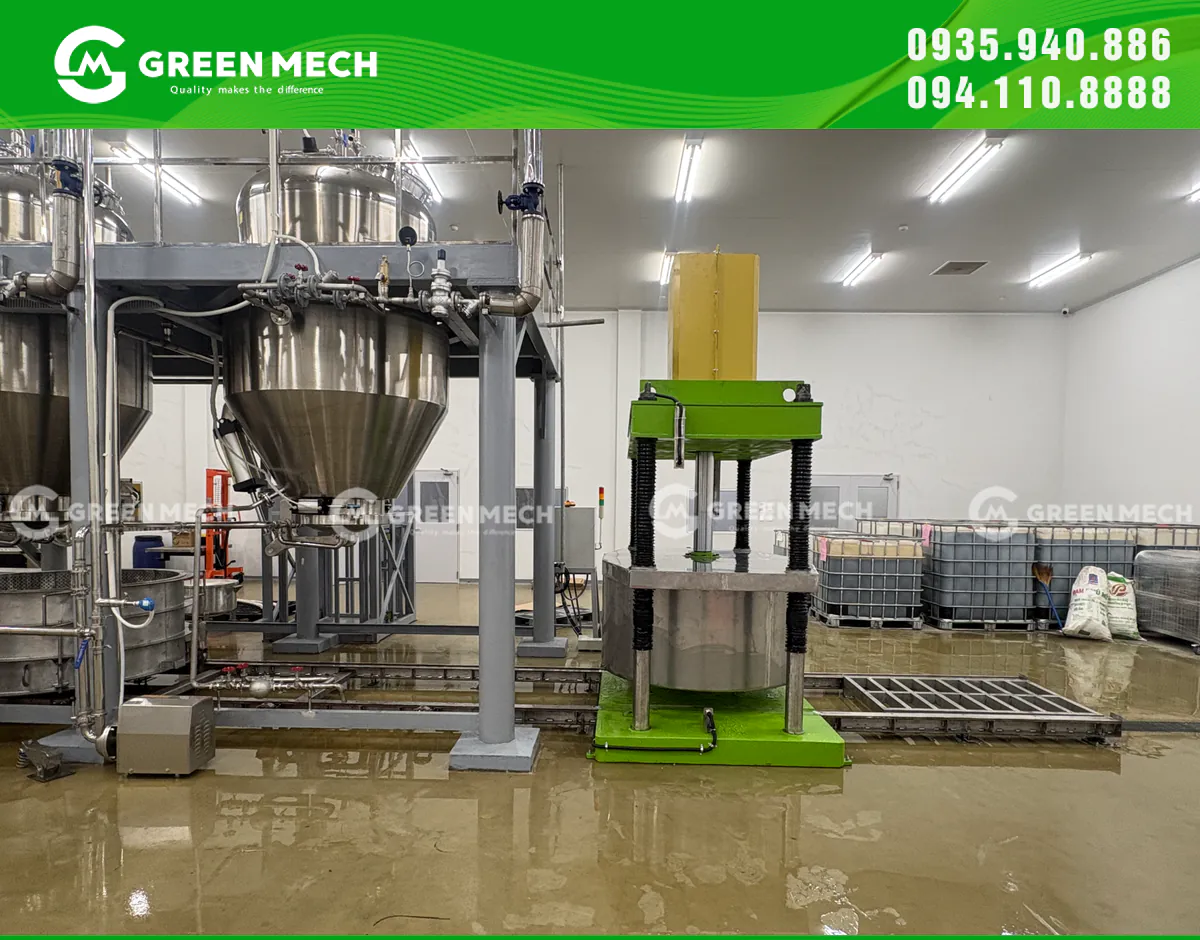 Buồng ép 1.100 L, lực ép linh hoạt 10–20 tấn