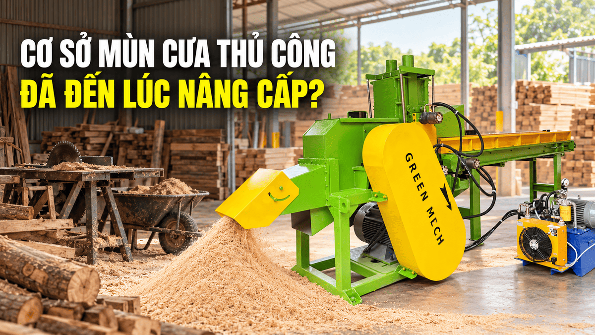Những khó khăn của cơ sở sản xuất mùn cưa thủ công