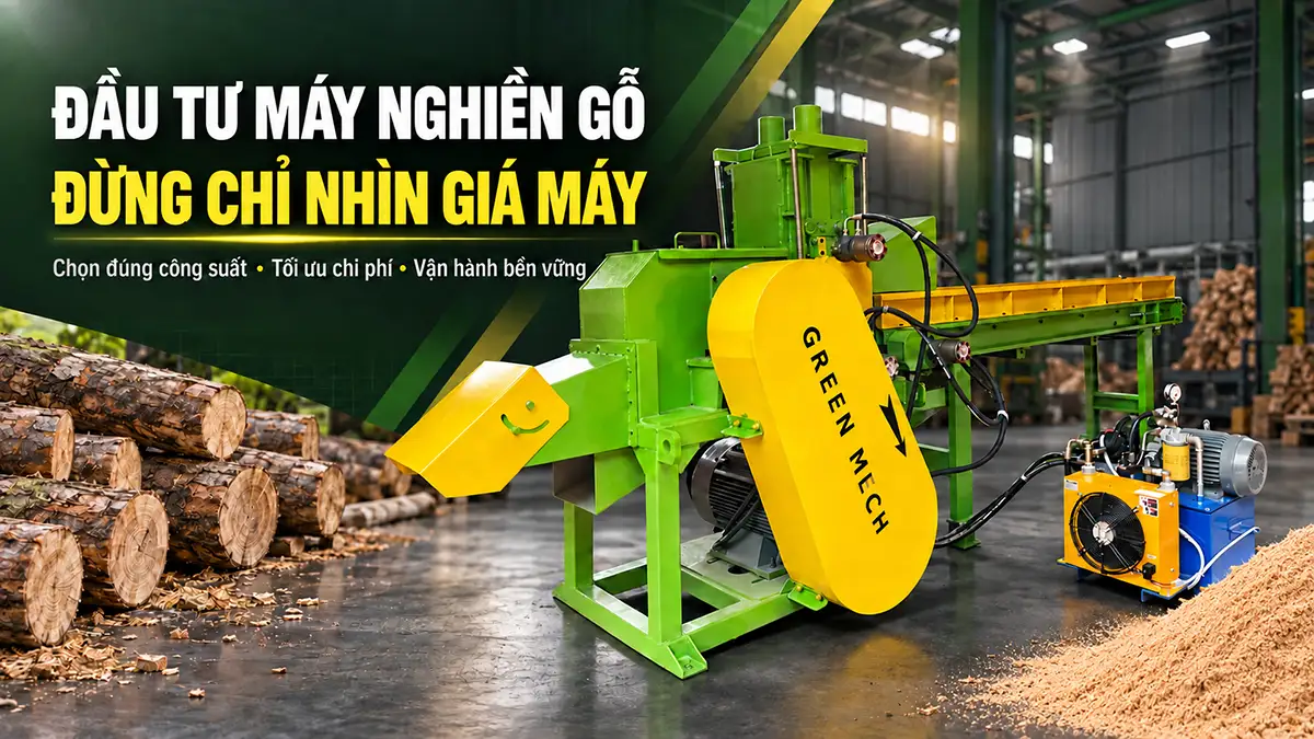 Quy mô bao nhiêu thì nên đầu tư máy nghiền gỗ công nghiệp?