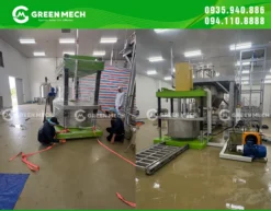 Dự án máy ép thủy lực GREEN MECH 20 tấn xử lý bã trà sau chiết xuất tại Semba Tohka