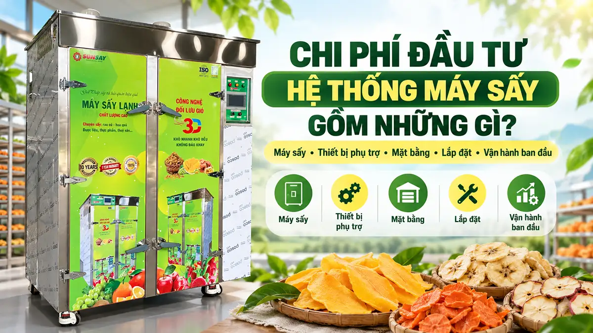 Chi phí đầu tư một hệ thống máy sấy gồm những hạng mục nào?