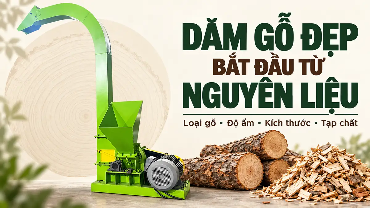 Gỗ đầu vào ảnh hưởng chất lượng dăm thế nào? Những điều chủ xưởng cần biết