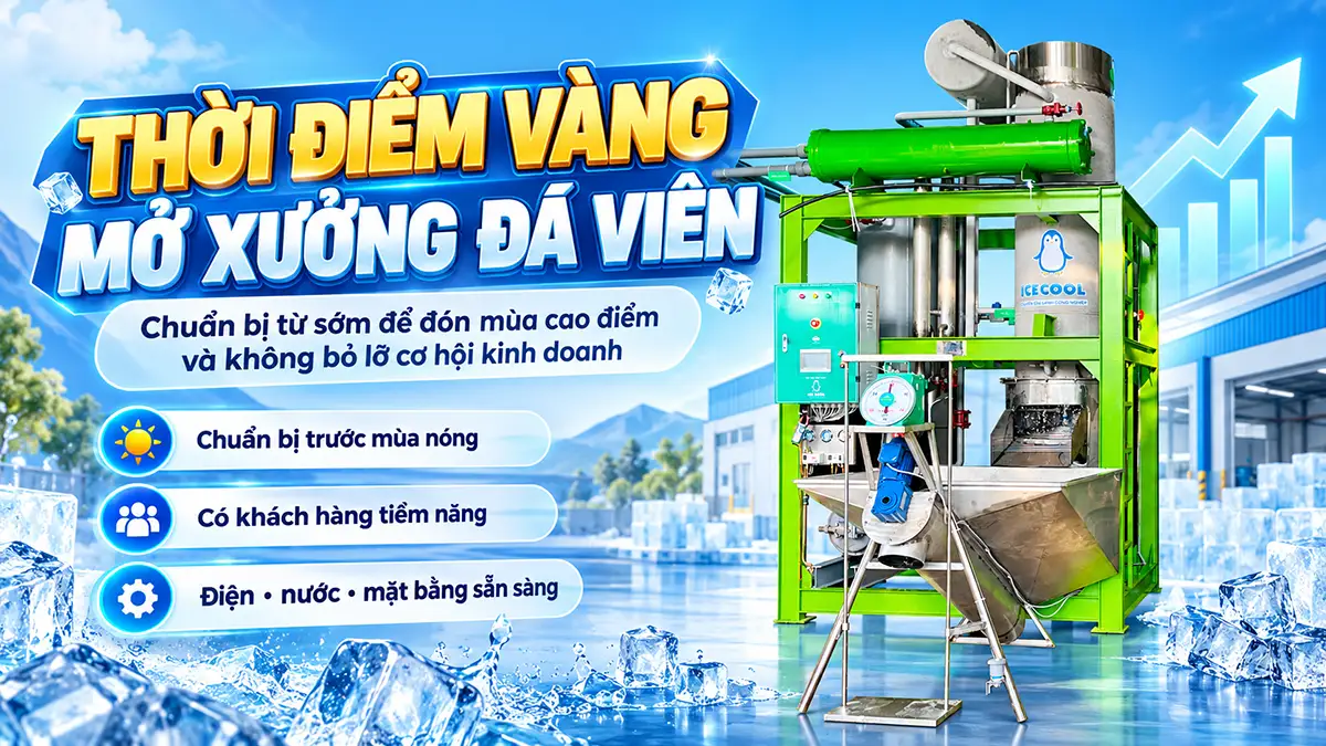 Mở xưởng đá viên vào thời điểm nào?